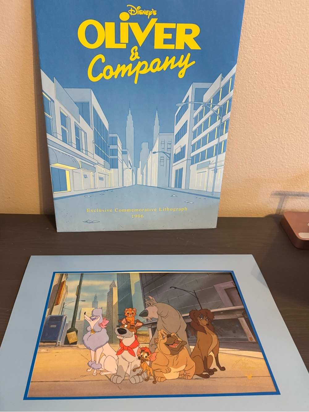 Authentic Disney Vintage Oliver & Company Lithograph Print